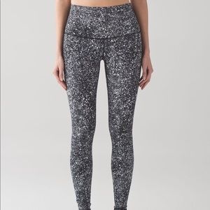 Lululemon Black and White Speckled Leggings